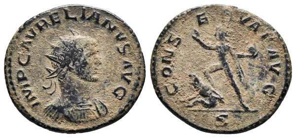 Ancient Roman coin of the Emperor Aurelian as Augustus - CONSERVAT AVG