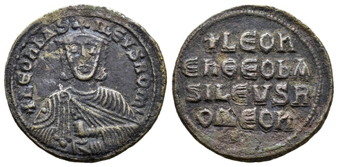 Ancient Byzantine coin of Leo VI The Wise minted in Constantinople