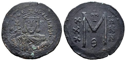 Ancient Byzantine coin of Theophilus 829-842 AD minted in Constantinople