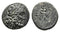 Ancient Greek coin minted in Pergamon, Mysia - Asklepios and a coiled serpent
