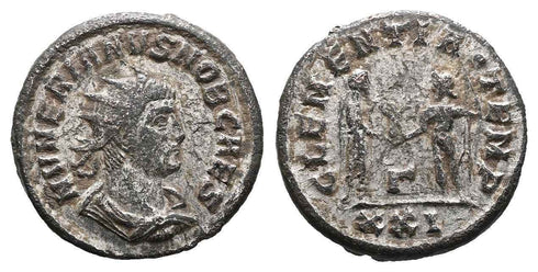 Ancient Roman silvered coin of the Emperor Numerian as Caesar