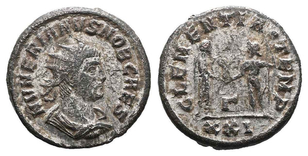 Ancient Roman silvered coin of the Emperor Numerian as Caesar