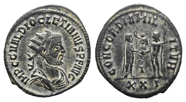 VF++ Ancient Roman coin of the Emperor Diocletian minted in Cyzicus - CONCORDIA MILITVM