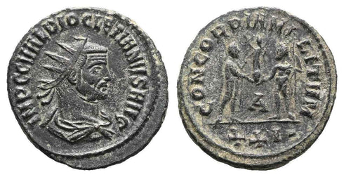 Ancient Roman coin of the Emperor Diocletian as Augustus - CONCORDIA MILITVM