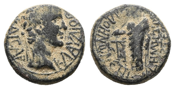 Ancient Roman Provincial coin of Emperor Claudius I minted in Cadi, Phrygia
