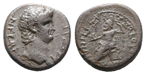 Ancient Roman Provincial coin of the Emperor Nero minted in Phrygia