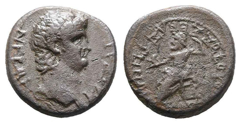 Ancient Roman Provincial coin of the Emperor Nero minted in Phrygia