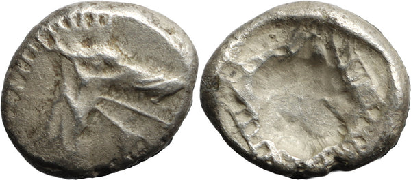 Ancient Greek silver coin from Caria, Halikarnassos Circa 500-495 BC