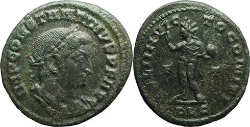 Ancient Roman coin of Constantine I The Great minted in Lugdunum (Lyons, France)