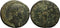 Large Ancient Roman coin of the Emperor Hadrian - Aeternitas holding heads of the sun and the moon