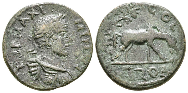 Ancient Roman Provincial coin of the Emperor Maximinus I Thrax 235-238 AD minted in Alexandreia, Troas
