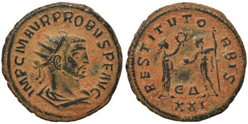 VF+++ Ancient Roman coin of the Emperor Probus as Augustus minted in Antioch - RESTITVT ORBIS