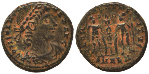 Ancient Roman coin of the Emperor Constantine I minted in Alexandria, Egypt