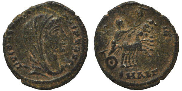 VF++ Ancient Roman coin of Constantine I the Great reaching for the Hand of God