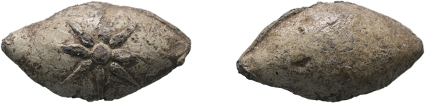 Ancient Greek Lead Sling Bullet inscribed with a STAR circa 4th to 1st centuries BC