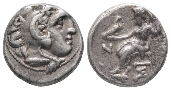 Ancient Greek silver coin of Alexander III 'The Great' minted at Kolophon 310-301 BC