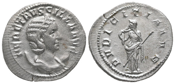 Ancient Roman silver coin of Herennia Etruscilla 249-251 AD Antoninianus - PVDICITIA AVG