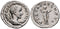 Ancient Roman silver denarius of the Emperor Gordian III minted in Rome in 240 AD