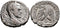 Ancient Roman Provincial tetradrachm coin of Emperor Macrinus minted in Tyre, Phoenicia