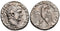 Ancient Roman silver tetradrachm of Caracalla as Augustus minted in Tripolis, Phoenicia in 215-217 AD