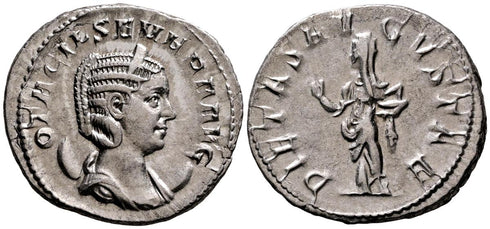 Ancient Roman silver coin of Otacilia Severa as Augusta minted in Rome in 248 AD
