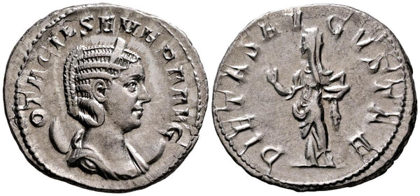 Ancient Roman silver coin of Otacilia Severa as Augusta minted in Rome in 248 AD