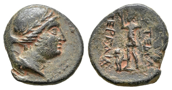 Ancient Greek coin minted in Perge, Pamphylia with Artemis circa 2nd Century BC