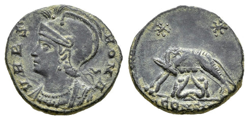 Ancient Roman coin - Commemorative Coin minted in Constantinople - Wolf and Twins