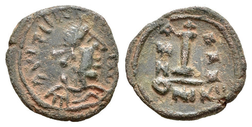 Ancient Byzantine Coin of Justinian I decanummium minted in Nicomedia