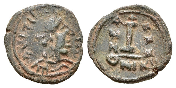 Ancient Byzantine Coin of Justinian I decanummium minted in Nicomedia