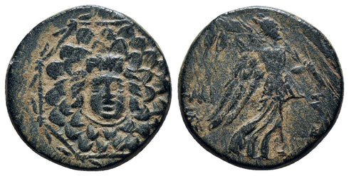 Ancient Greek coin from Pontos, Amisos circa 85-65 BC - Nike holding palm