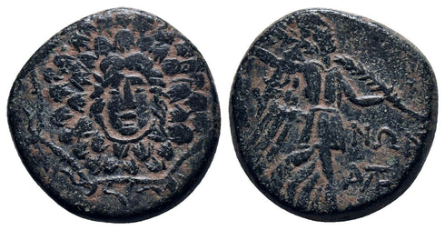 Ancient Greek coin from Komana, Amisos circa Circa 105-90 or 90-85 BC - Nike holding palm