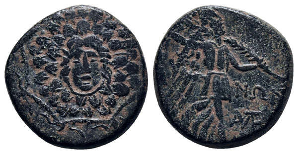 Ancient Greek coin from Komana, Amisos circa Circa 105-90 or 90-85 BC - Nike holding palm