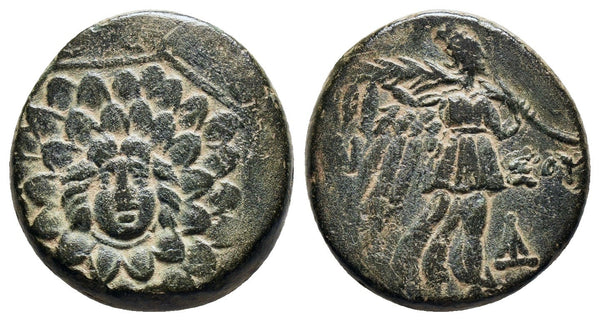 Ancient Greek coin from Pontos, Amisos circa 85-65 BC - Nike holding palm