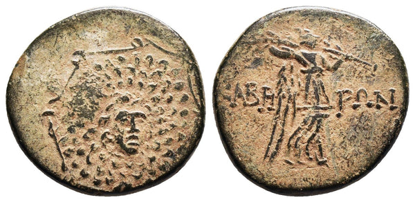 Ancient Greek coin from Chabakta, Amisos circa 85-65 BC - Nike holding palm
