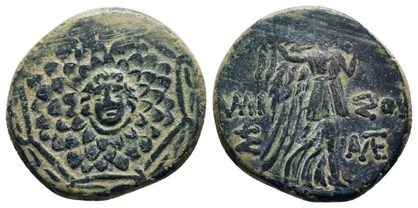 Ancient Greek coin from Pontos, Amisos circa 105-90 BC or 90-85 BC - Nike holding palm