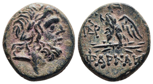VF+++ Ancient Greek coin minted in Pharnakeia, Pontos - Zeus and Eagle