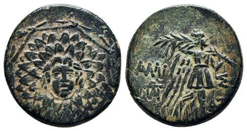 Ancient Greek coin from Pontos, Amisos circa 105-90 BC or 90-85 BC - Nike holding palm