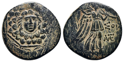 Ancient Greek coin from Pontos, Amisos circa 105-90 BC or 90-85 BC - Nike holding palm