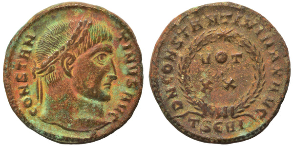 VF+++ Ancient Roman coin of the Emperor Constantine I as Augustus 307-337AD minted in Thessalonica