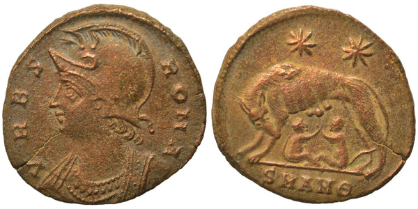 Ancient Roman coin - Commemorative Coin minted in Antioch - Wolf and Twins