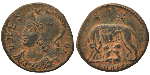 Ancient Roman coin - Commemorative Coin minted in Antioch - Wolf and Twins