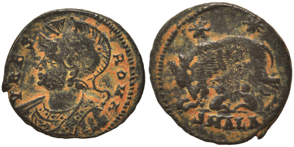 Ancient Roman coin - Commemorative Coin minted in Alexandria, Egypt - Wolf and Twins