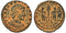 VF+++ Ancient Roman coin of Delmatius as Caesar - GLORIA EXERCITVS - Siscia