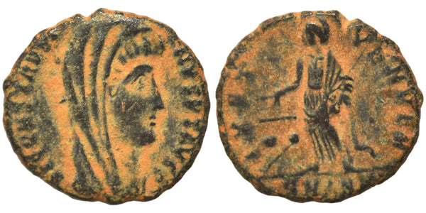 Scarce Ancient Roman coin of Constantine I the Great with Aequitas holding scales
