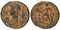 Ancient Roman coin of Constantius II with two bound captives - FEL TEMP REPARATIO