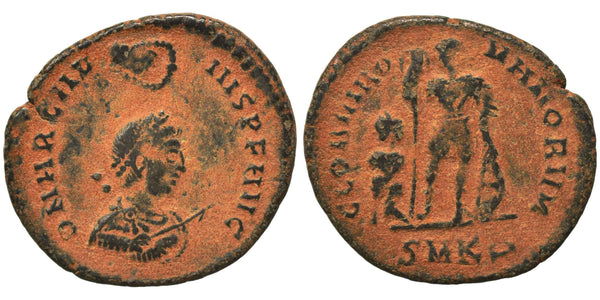 24mm Ancient Roman coin of Arcadius minted in Cyzicus - GLORIA ROMANORVM