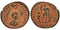 24mm Ancient Roman coin of Arcadius minted in Cyzicus - GLORIA ROMANORVM