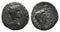 Ancient Roman coin of Germanicus and Drusus struck under the reign of Emperor Tiberius minted in Sardis, Lydia