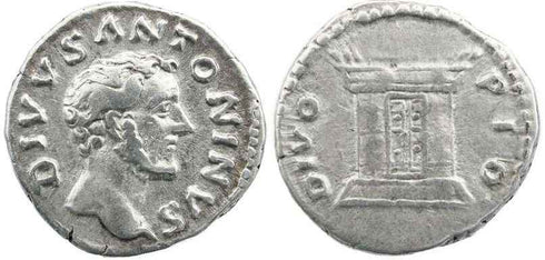 Roman Empire - Antoninus Pius AR denarius - DIVO PIO
